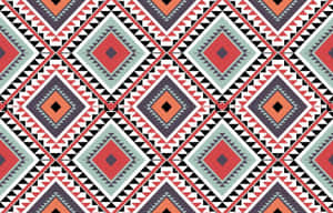 Vibrant Aztec Pattern Design Wallpaper