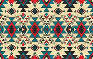 Vibrant Aztec Pattern Wallpaper