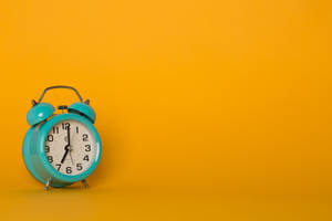 Vibrant Blue Alarm Clock Wallpaper