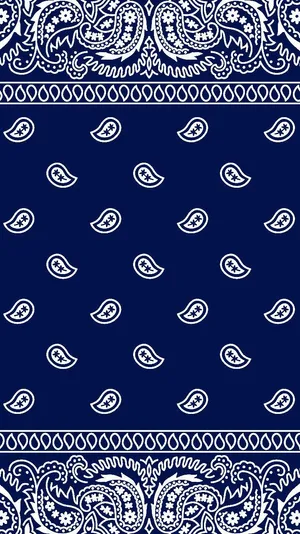 Vibrant Blue Bandana With Unique Paisley Print Wallpaper
