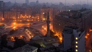 Vibrant Cairo Cityscape - Tahrir Square Wallpaper