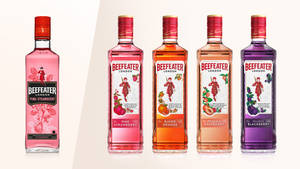 Vibrant Collection Of Beefeater Gin Bottles Wallpaper