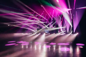 Vibrant Disco Lights Show Wallpaper