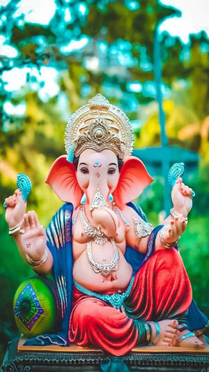 Vibrant Ganesha In The Daylight Wallpaper