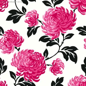 Vibrant Geometric Pattern With Eye-catching Pink, Black And White Wallpaper