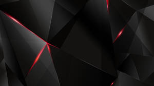 Vibrant Geometric Red And Black Illustration Wallpaper