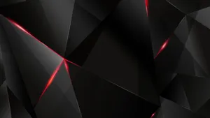 Vibrant Geometric Red And Black Illustration Wallpaper
