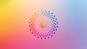 Vibrant Gradient Apple Logo Wallpaper