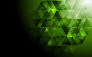 Vibrant Green Abstract Art Wallpaper