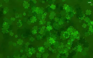 Vibrant Green Shamrock In Full Bloom Wallpaper