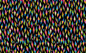 Vibrant Indie Kid Style Pattern Wallpaper