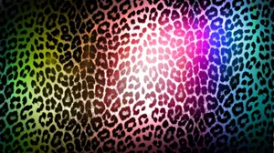 Vibrant Leopard Print Wallpaper