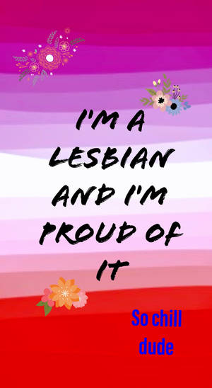 Vibrant Lesbian Pride Flag Display Wallpaper