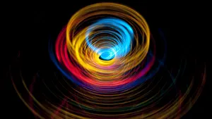 Vibrant Lines In Spinning Motion Wallpaper