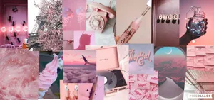 Vibrant Pink Collage Wallpaper