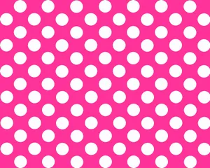 Vibrant Pink Polka Dot Texture Wallpaper