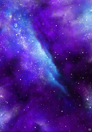 Vibrant Purple Nebula Space Art Wallpaper