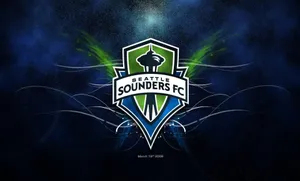 Vibrant Rave Green Seattle Sounders Fc Logo Wallpaper