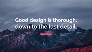 Vibrant Red Mountain With Inspiring Thorough Quote Wallpaper