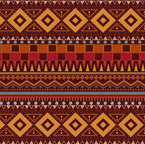 Vibrant Retro Tribal Pattern Wallpaper