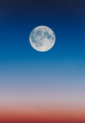 Vibrant Sky Full Moon Wallpaper