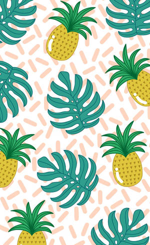 Vibrant Summer Vibes With This Refreshing Pineapple. Wallpaper