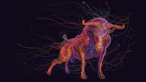 Vibrant Taurus Astrological Sign Wallpaper