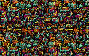 Vibrant_ Tribal_ Doodle_ Pattern.jpg Wallpaper