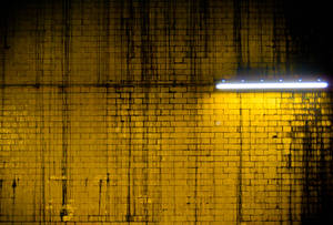 Vibrant Yellow Brick Wall Wallpaper