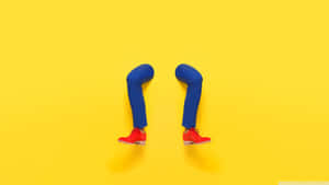 Vibrant Yellow Matte Background Wallpaper