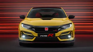 Vibrant Yellow Type-r, A 4k Honda Civic Wallpaper