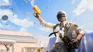 Victor Firing Money Gun In Pubg - Game-screen Resolution 1366x768 Wallpaper