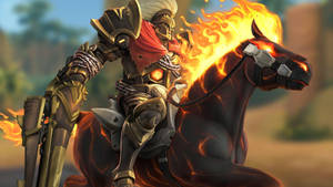 Video Game Paladins Fernando Riding Fiery Horse Wallpaper