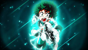 Villain Deku Izuku Midoriya Green Lightning Wallpaper