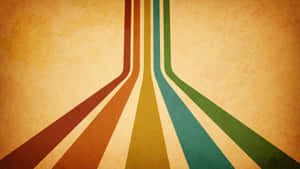 Vintage 60s Bent Lines Vignette Effect Wallpaper