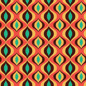 Vintage 70s Teal Blue Diamonds Wallpaper