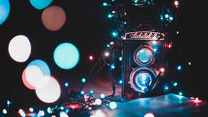 Vintage Aesthetic Bokeh Lights Wallpaper