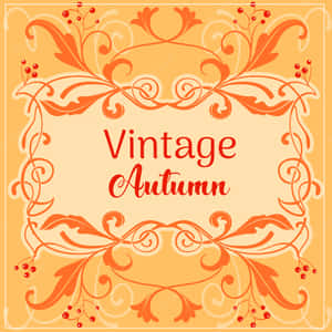 Vintage Autumn Floral Border Wallpaper