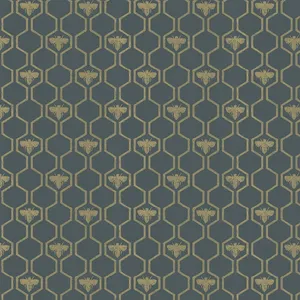 Vintage Bee Buzzing Around A Flower Wallpaper