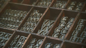 Vintage Block Letterpress Font Wallpaper