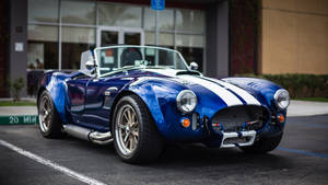 Vintage Blue Sports Car Wallpaper