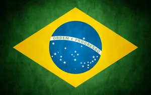Vintage Brazil Flag Design Wallpaper