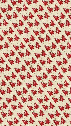 Vintage Christmas Tree Pattern.jpg Wallpaper