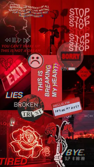 Vintage Dark Red Aesthetic Iphone Wallpaper