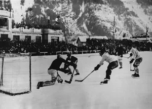 Vintage Image Of Winter Olympics Wallpaper