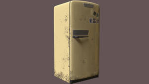 Vintage Minimalist Old Refrigerator Model Wallpaper