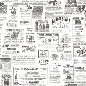 Vintage Newspaper Ads And Posters Wallpaper