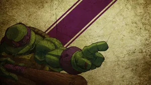 Vintage Ninja Turtle Leap Wallpaper