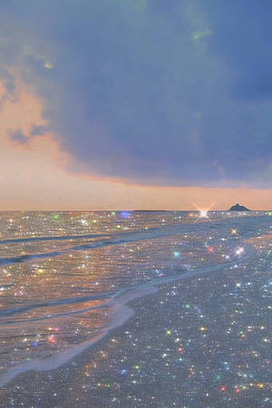 Vintage Pastel Sparkling Sea Surface Wallpaper