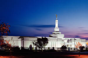 Vintage Photo Of Fresno California Temple Wallpaper